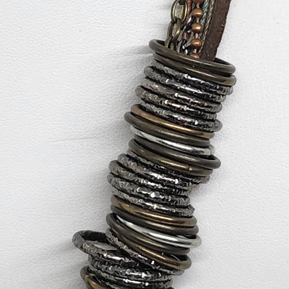 Ali Khan New York necklace‎ Multistrand Rustic Circles - Picture 3 of 9